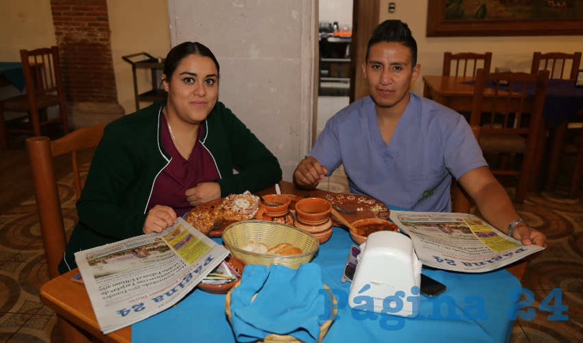 En La Mestiza almorzaron Claudia Becerril Ju&aacute;rez y Jos&eacute; Alfredo Guti&eacute;rrez Urquieta