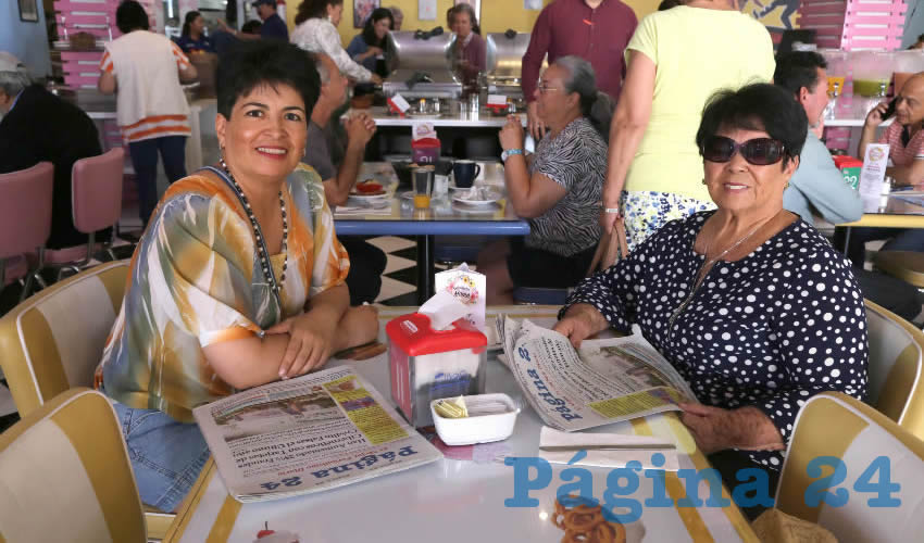En el restaurante del Hotel Medrano compartieron el pan y la sal Grace Peralta Tow y Grace Tow Cervantes