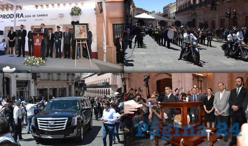 Entre múltiples aplausos durante el trayecto fue como se le dio la despedida al también escultor
