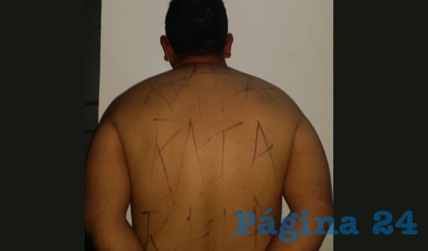 “Rata”, la palabra repetida en la espalda y pecho de José Ramón “N” “N”