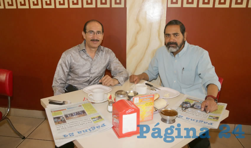 En el restaurante Mitla compartieron el pan y la sal No&eacute; L&oacute;pez Zamora y Job L&oacute;pez Zamora