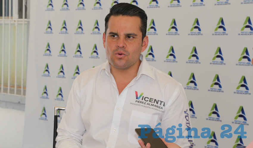 Vicente Pérez Almanza, candidato a la Alcaldía de Aguascalientes (Foto: Eddylberto Luévano Santillán)