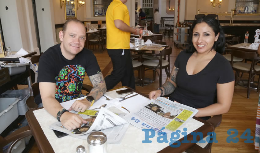 En Sanborns, Francia compartieron el pan y la sal Franz Hoppenstedt y Karla Aguilera