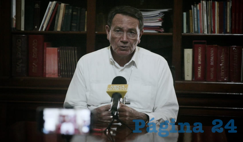 Sigifredo Noriega Barceló, obispo de la Diócesis de Zacatecas (Foto Rocío Castro Alvarado)