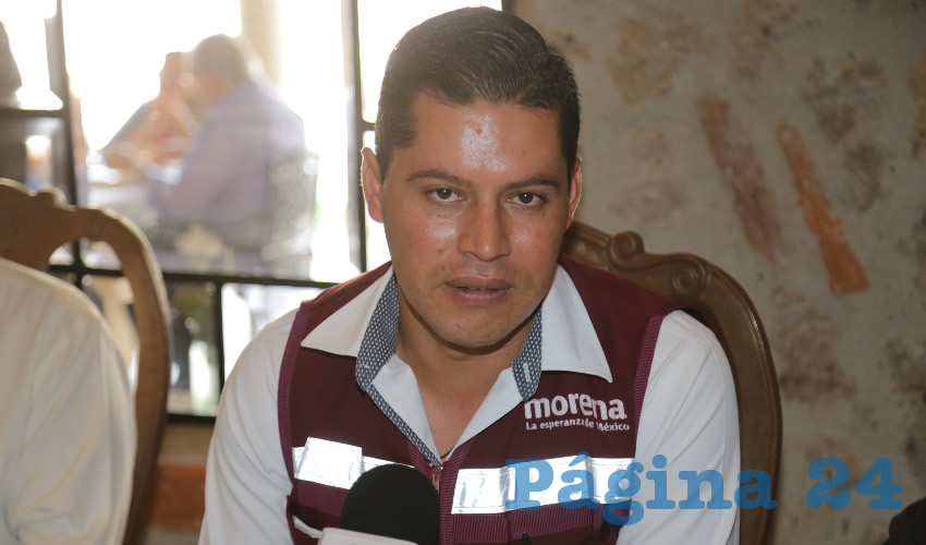 Juan Luis Jasso Hern&aacute;ndez el candidato de Morena a alcalde de Asientos (Foto: Eddylberto Lu&eacute;vano Santill&aacute;n)