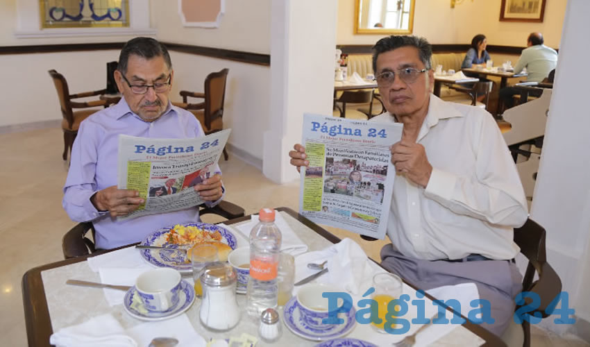 Faustino Ramírez Ramírez y Gabriel Peralta Noverón, se reunieron en Sanborns Francia