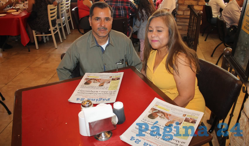 Sergio Delgado y Evangelina Méndez desayunaron en el restaurante Las Antorchas