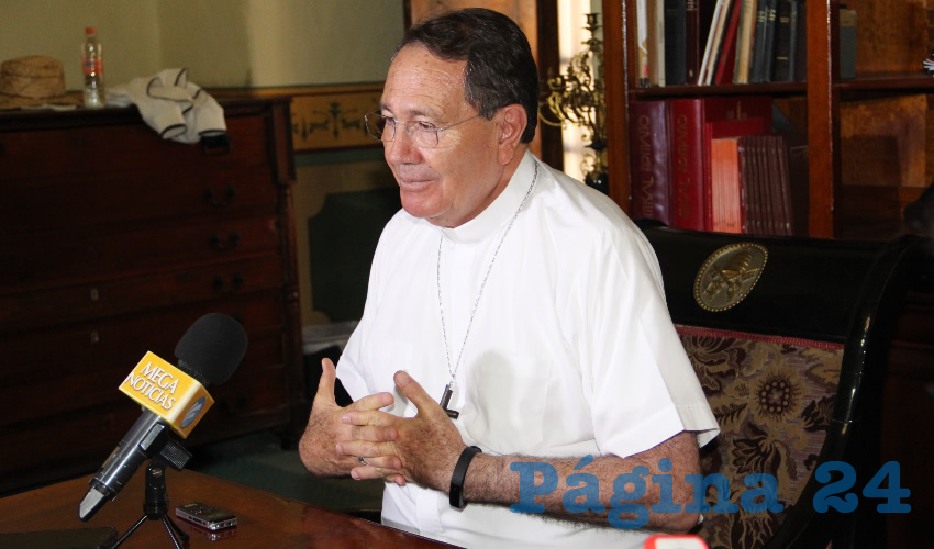 Sigifredo Noriega Barceló, obispo de la Diócesis de Zacatecas (Foto Rocío Castro Alvarado)