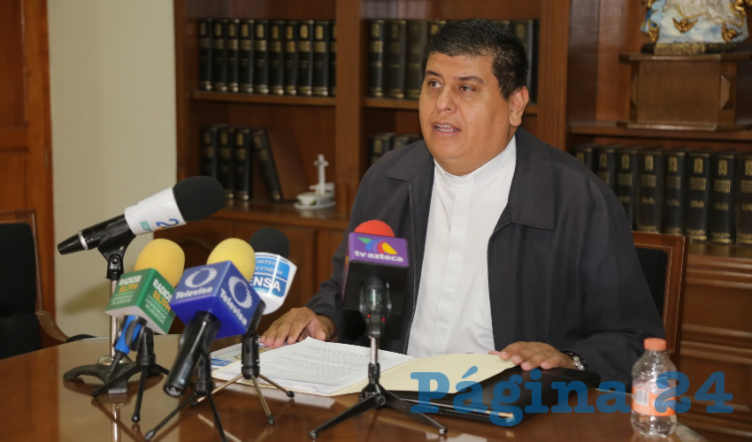 Felipe Guti&eacute;rrez Rosales, vocero de la Di&oacute;cesis de Aguascalientes (Foto: Eddylberto Lu&eacute;vano Santill&aacute;n)