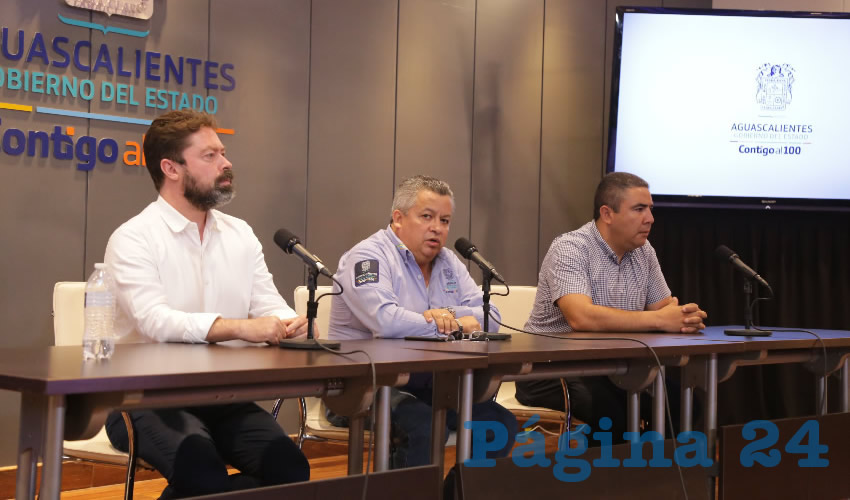 Conferencia de prensa de la Seggob (Foto: Eddylberto Luévano Santillán)