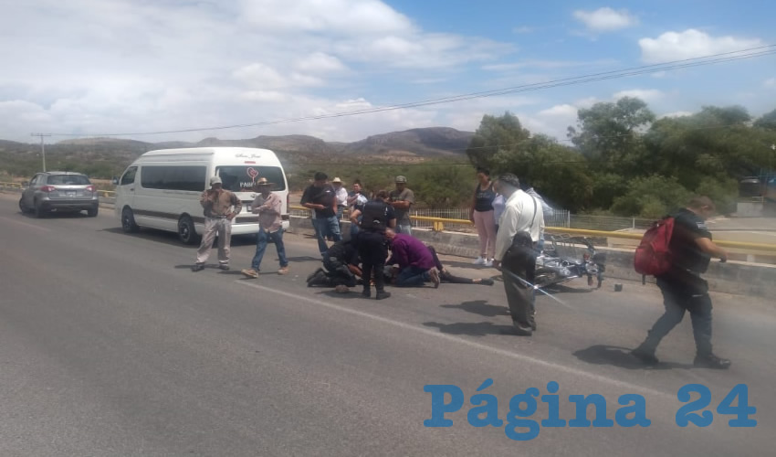 El adolescente Jesús “N” “N” es atendido, previo a su traslado al Hospital Hidalgo