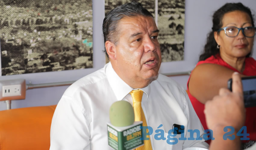Francisco Flores Flores, dirigente de Cimientos del Magisterio (Foto: Eddylberto Lu&eacute;vano Santill&aacute;n)
