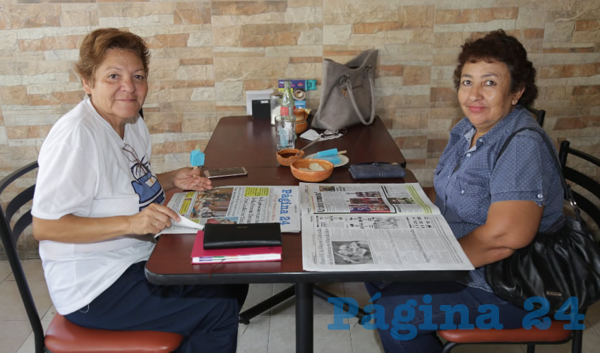 En el restaurante La Madero desayunaron Magdalena Delgado de Luna y María Antonia Calderón Díaz