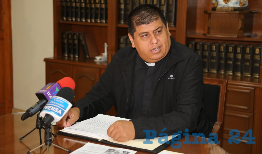 Felipe Gutiérrez Rosales, vocero de la Diócesis de Aguascalientes (Foto: Eddylberto Luévano Santillán)