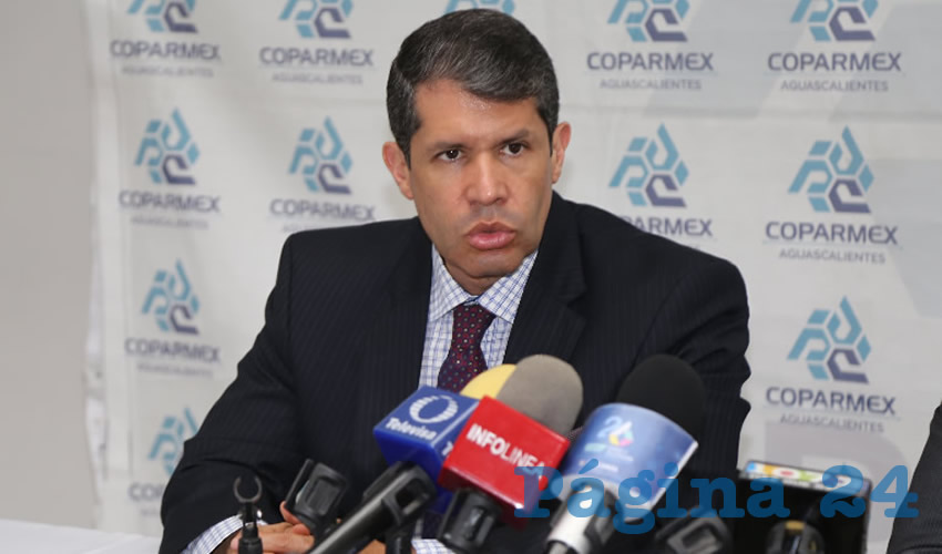 Raúl González Alonso, presidente estatal de la Coparmex (Foto: Eddylberto Luévano Santillán)