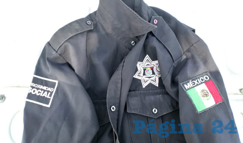 La camisola de la Policía Municipal que portaba Salvador “N” “N”, de 22 años de edad