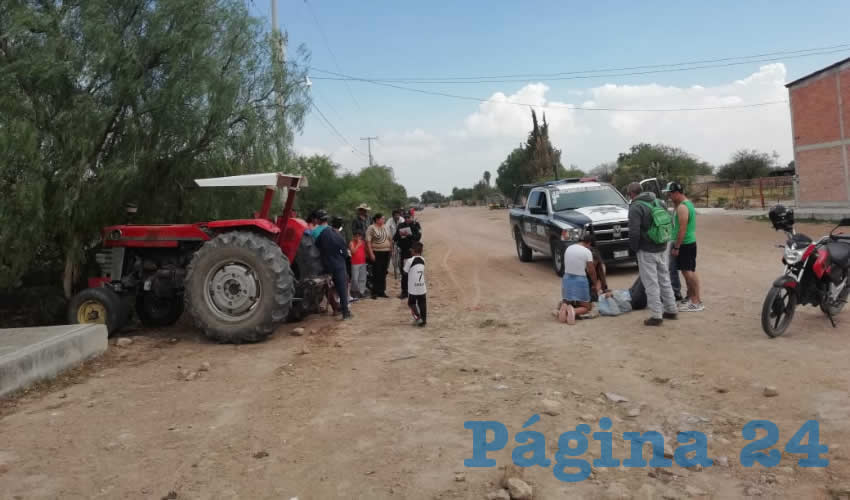 Corre grave riesgo la vida de J. Refugio “N” “N”, de 28 años de edad, quien fue arrollado por un tracto de su propiedad