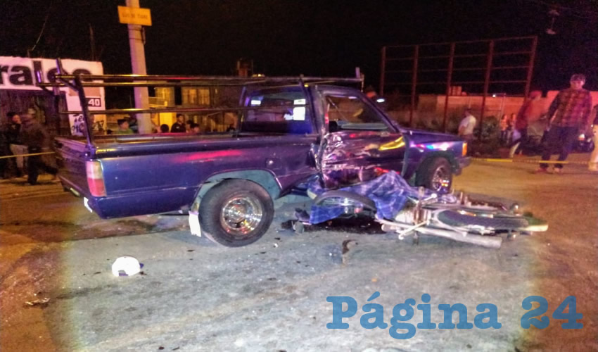 La jaca de acero que se estampó brutalmente contra la camioneta Toyota
