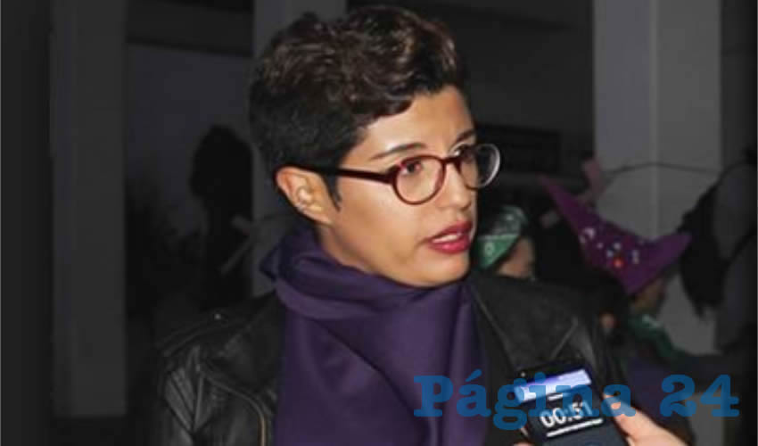 Ang&eacute;lica Contreras, activista de la Comunidad Feminista en Aguascalientes