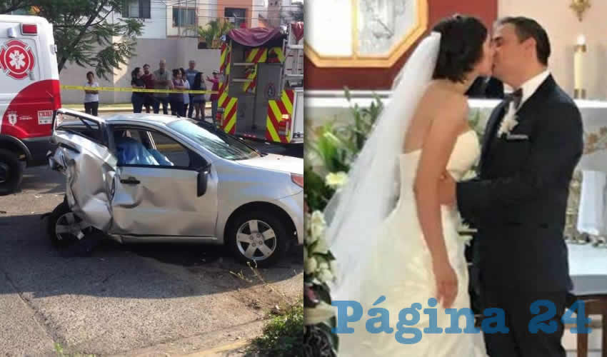 Los peritajes del IJCF revelaron que el presunto responsable del accidente fue el futbolista, quien conducía un Mustang blanco sobre la Avenida Tepeyac, a su cruce con la calle Playa de Hornos, en Zapopan. Una pareja de recién casados murió a consecuencia del impacto/Foto: Tomada de Twitter
