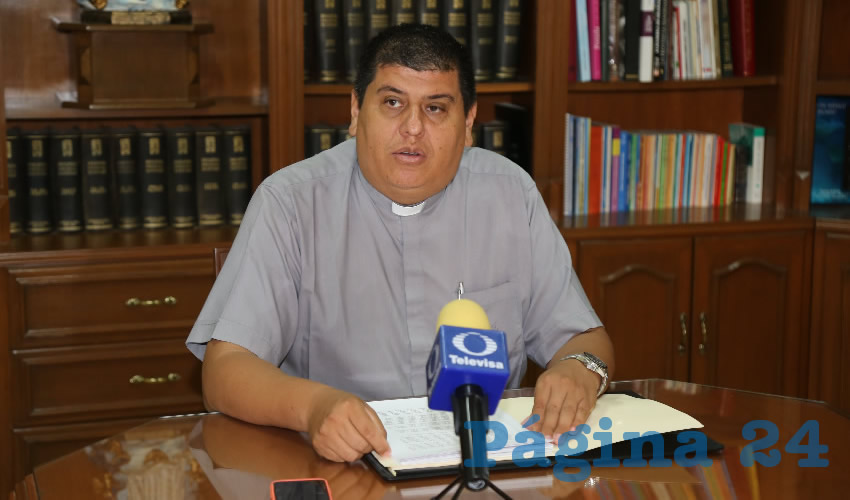 Felipe Guti&eacute;rrez Rosales, vocero de la Di&oacute;cesis de Aguascalientes (Foto: Eddylberto Lu&eacute;vano Santill&aacute;n)