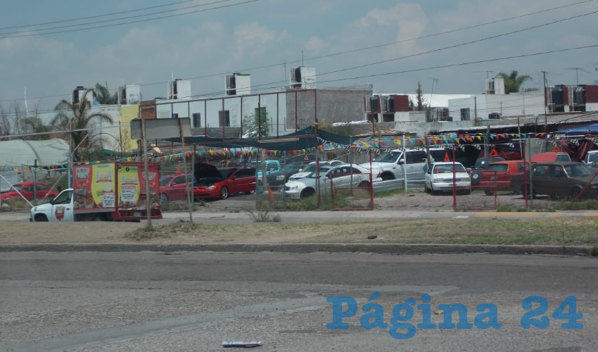 El lote de veh&iacute;culos situado en el fraccionamiento Misi&oacute;n de Santa Luc&iacute;a