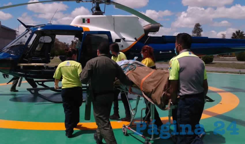 Fernando &ldquo;N&rdquo; &ldquo;N&rdquo; fue llevado en el helic&oacute;ptero &Aacute;guila 1 al Hospital Centro Occidente, en Guadalajara, Jalisco