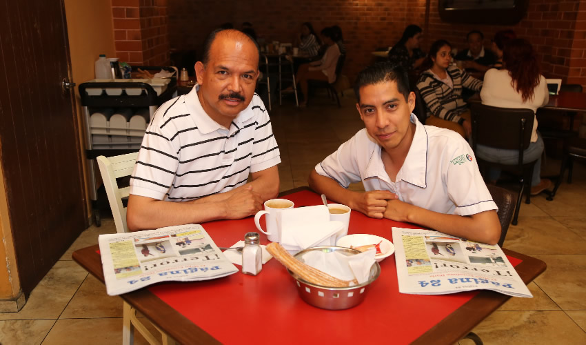 En Las Antorchas almorzaron Arturo Saucedo Flores y Juan Antonio Hernández