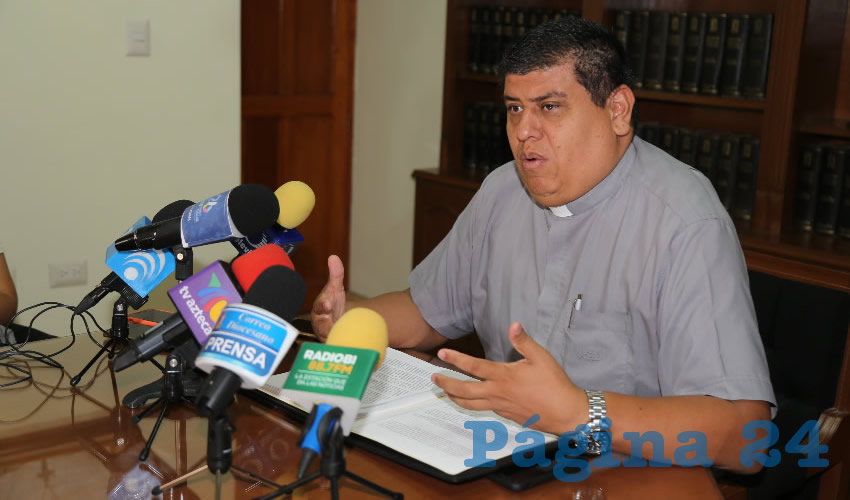Felipe Gutiérrez Rosales, vocero de la Diócesis de Aguascalientes (Foto: Eddylberto Luévano Santillán)