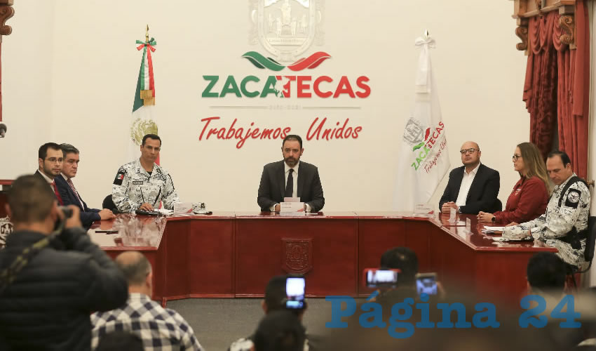 Alejandro Tello y el Coordinador de la V Región Territorial de la Guardia Nacional, Eustorgio Villalba, confirmaron la llegada de 750 elementos