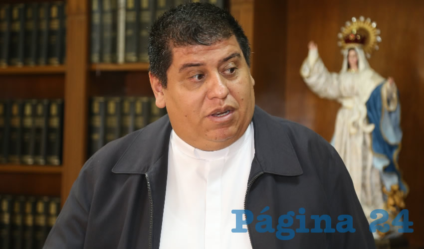 El vocero de la Diócesis de Aguascalientes, Felipe Gutiérrez Rosales