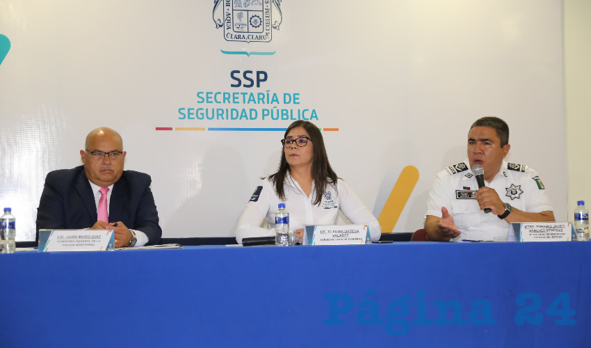 Rueda de prensa de Seguridad (Foto: Eddylberto Luévano Santillán)