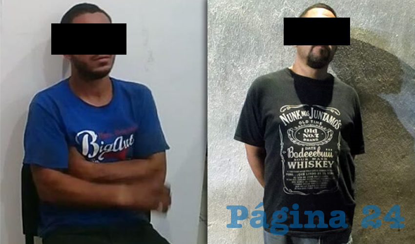 Los agresores, tras ser capturados por policías