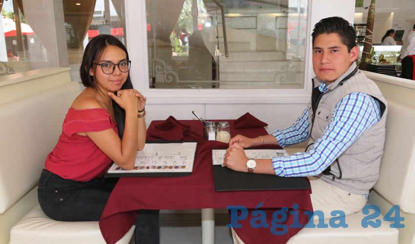 En el restaurante Campo Amor almorzaron Lucero León Rocha y Arturo Jiménez Prado
