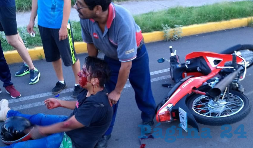 En prolongaci&oacute;n Alameda, Osvaldo &ldquo;N&rdquo; &ldquo;N&rdquo; perdi&oacute; el control y fue a dar al asfalto, sufriendo varios golpes