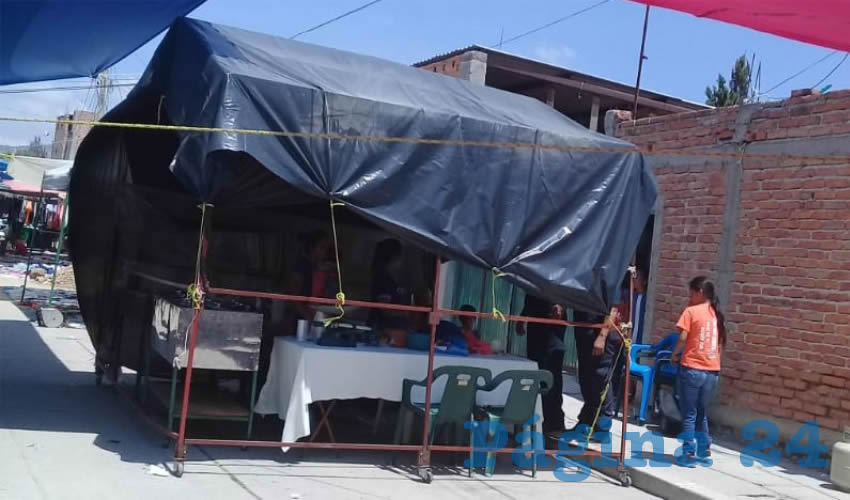 El accidente ocurrió en un puesto situado en la calle Matamoros, en Jesús María