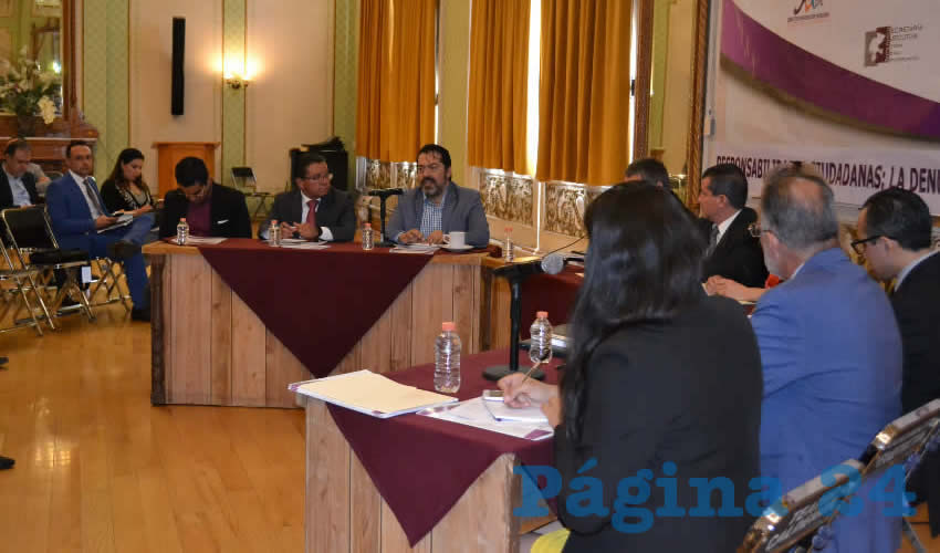 Durante su intervención, Armando Ávalos Arellano, magistrado presidente del Tribunal Superior de Justicia del Estado de Zacatecas (TSJEZ), insistió en que “el gran problema que tenemos en nuestro país es la impunidad, principal factor por el que la delincuencia (organizada y común) no disminuye” (Foto Merari Martínez)