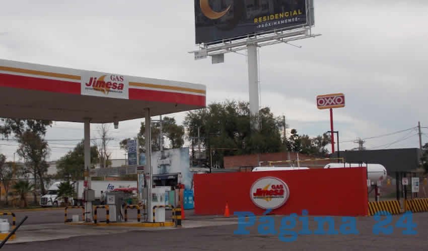 El sitio del violento robo, en la estaci&oacute;n de Gas Jimesa