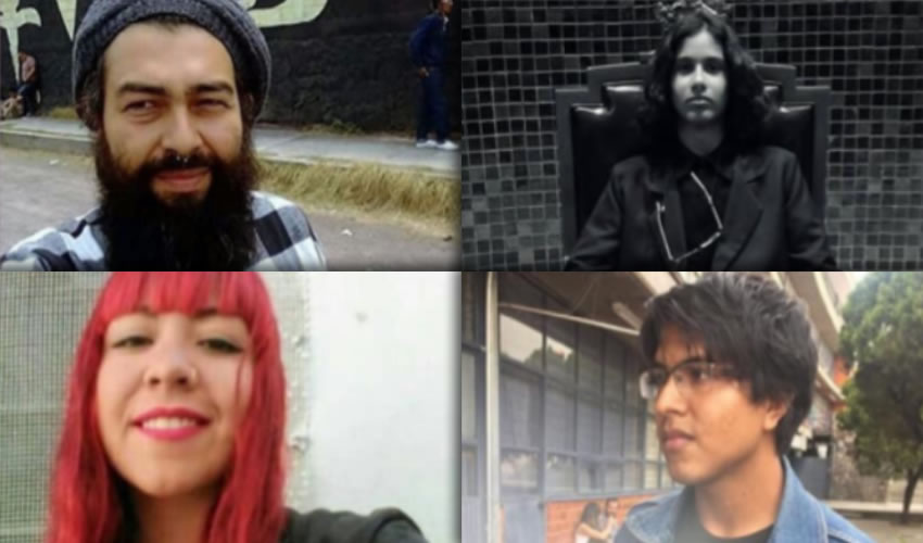 Los cuatro detenidos y golpeados por protestar son Yahir Orozco, Rogelio Rodríguez, Ajcahuetzcato Isa y José Miguel Aguilar Villafaña/Fotos: Especial