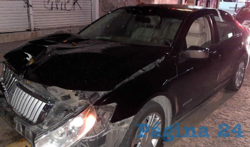 El autom&oacute;vil Lincolin que manejaba el ebrio homicida Jorge Andr&eacute;s Enciso Alegr&iacute;a, de 26 a&ntilde;os de edad