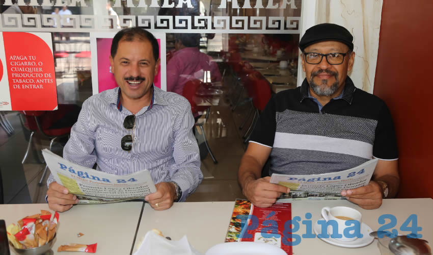 En restaurante Mitla compartieron el pan y la sal Raúl Romo López y Alfredo Macías Díaz