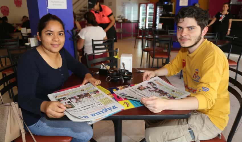 Compartieron el pan y la sal en el restaurante Madero Karen Delgado González y Raúl Marun