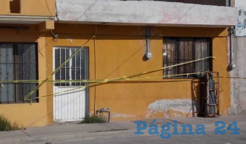 El sitio de la agresión, en calle Vicente Guerrero 106, en colonia El Torito, Jesús María