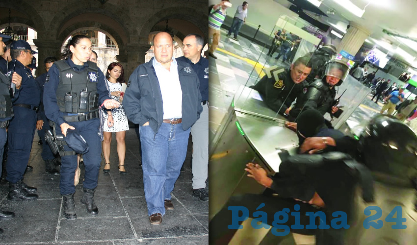 Todas las exigencias de un transporte público digno, seguro y bajo el modelo ruta-empresa, ese golpeteo político que hizo durante siete años, Enrique Alfaro lo dejó de lado el pasado 24 de julio cuando anunció que aumentaría a 9.50 pesos el precio del tren ligero y el del Macrobús; días después, mandó reprimir a quienes manifestaron su inconformidad/Fotos: Archivo Página 24 y Especial