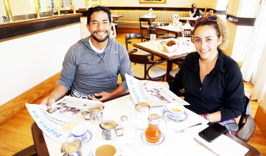 En Sanborns Francia desayunaron Juan Carlos Torres Sayago y Audrey Medina Loera