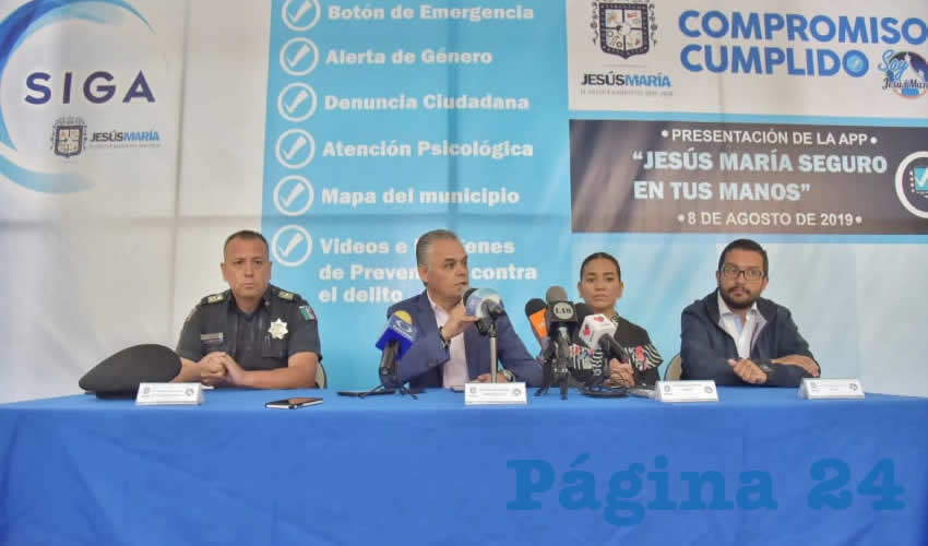 Rueda de prensa de Noel Mata Atilano, presidente municipal de Jesús María