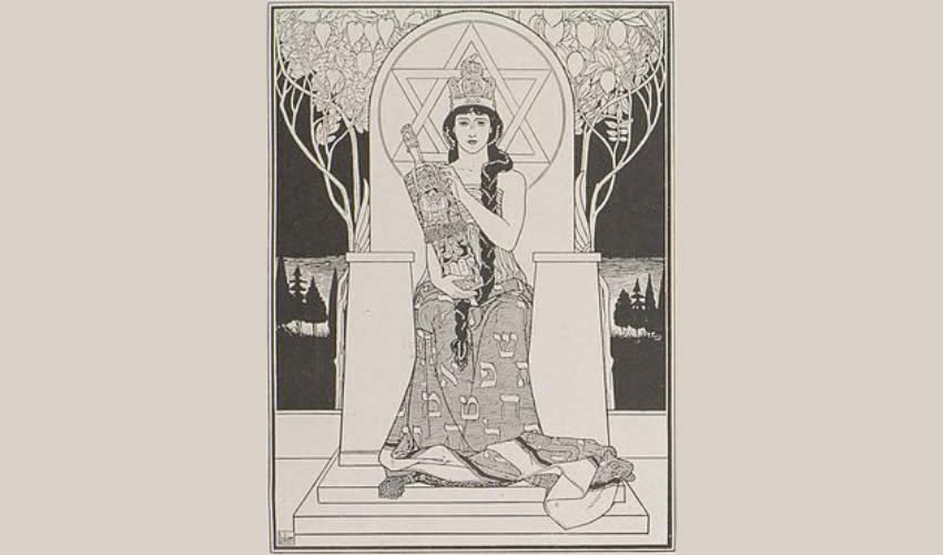 La Reina del Shabat, de Ephraim Moses Lilien, pintada en 1901