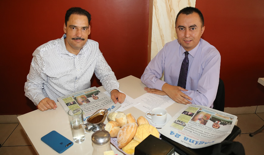 En el restaurante Mitla desayunaron Antonio Mart&iacute;n del Campo, senador de la Rep&uacute;blica; y Alan Capetillo Salas, abogado