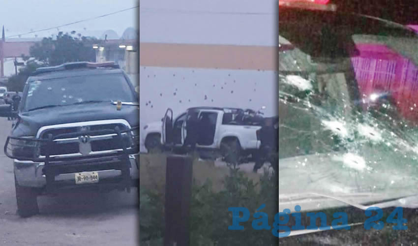 Durante la madrugada del domingo en la población de Bajío de San José, un grupo de sicarios fuertemente armados agarraron a balazos a los policías/Fotos: Especial