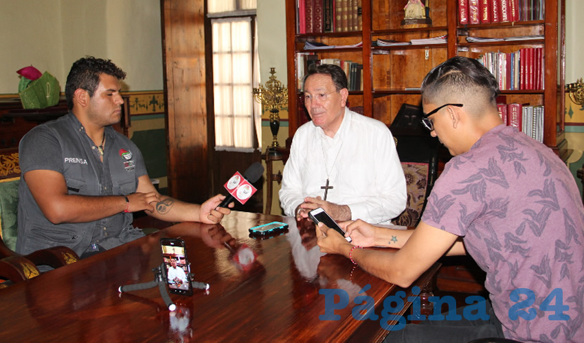 Sigifredo Noriega Barceló, obispo de la Diócesis de Zacatecas (Foto Rocío Castro Alvarado)